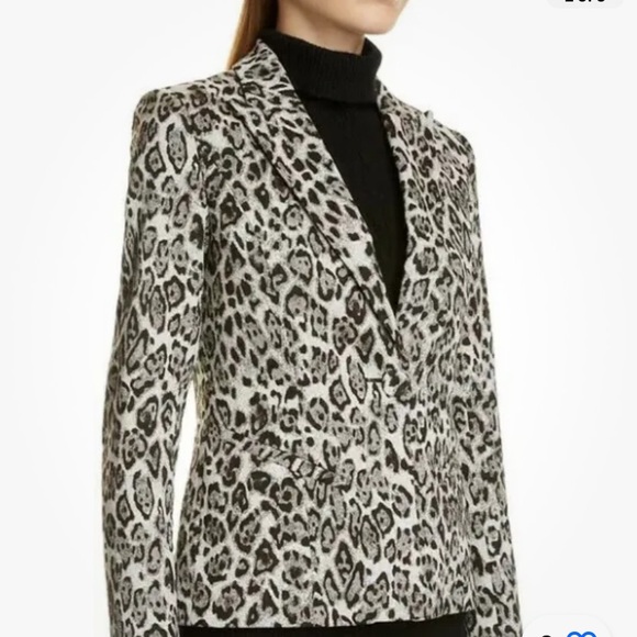 NWT ERDEM Animal Print Iris Blazer Jacket Size 12 - Picture 3 of 4